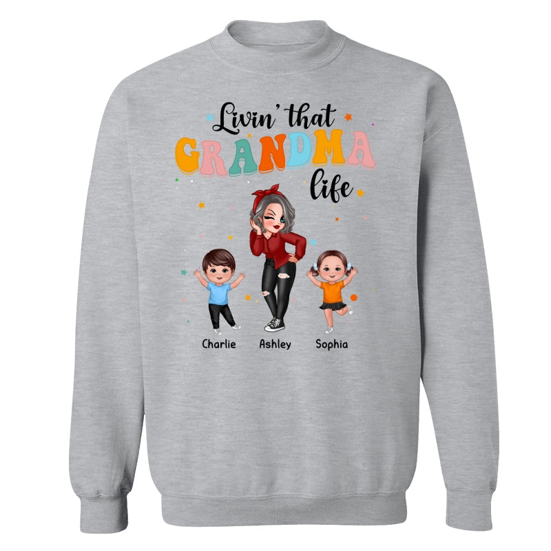 Livin‘ That Grandma Life Dancing With Grandkids Personalized Shirt
