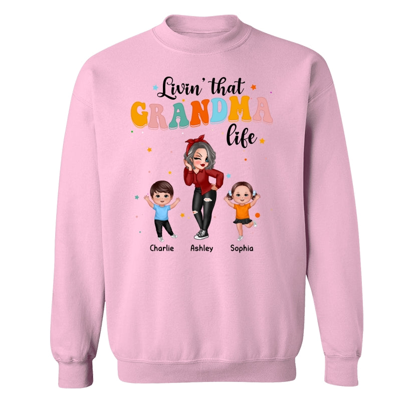Livin‘ That Grandma Life Dancing With Grandkids Personalized Shirt