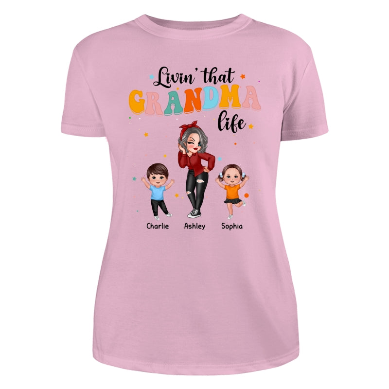 Livin‘ That Grandma Life Dancing With Grandkids Personalized Shirt