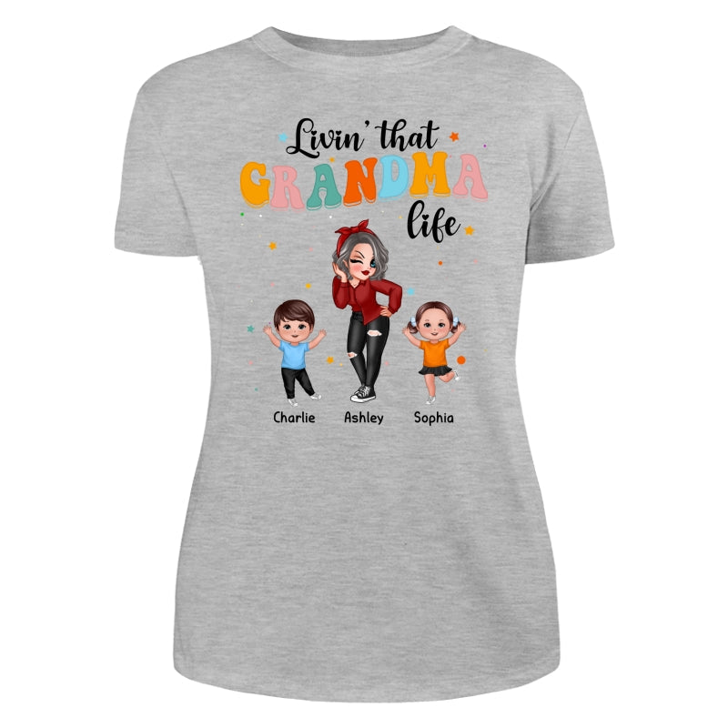 Livin‘ That Grandma Life Dancing With Grandkids Personalized Shirt