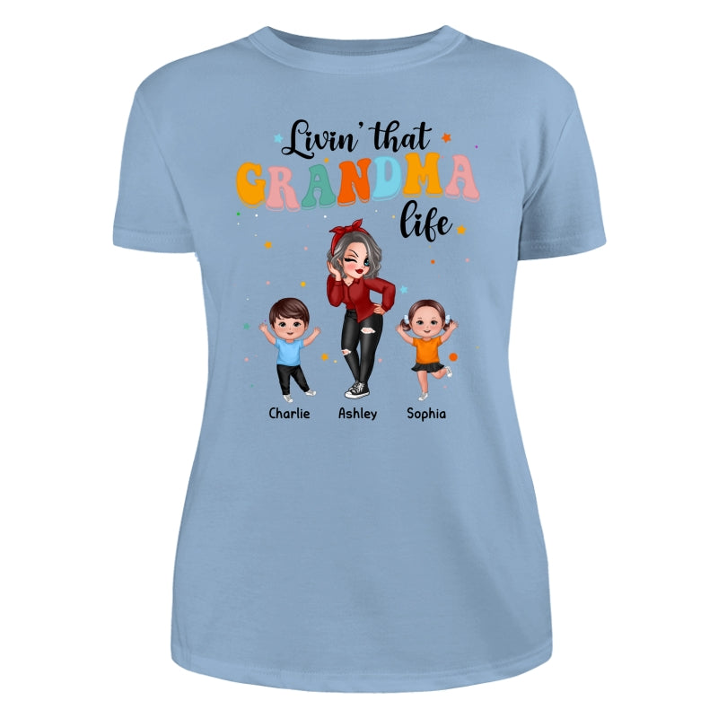 Livin‘ That Grandma Life Dancing With Grandkids Personalized Shirt