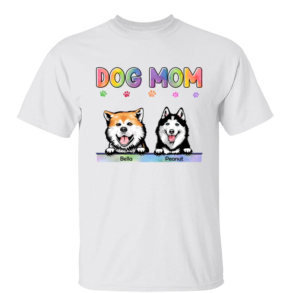 Dog Cat Mom Bright Color Gift For Pet Lover Personalized Shirt