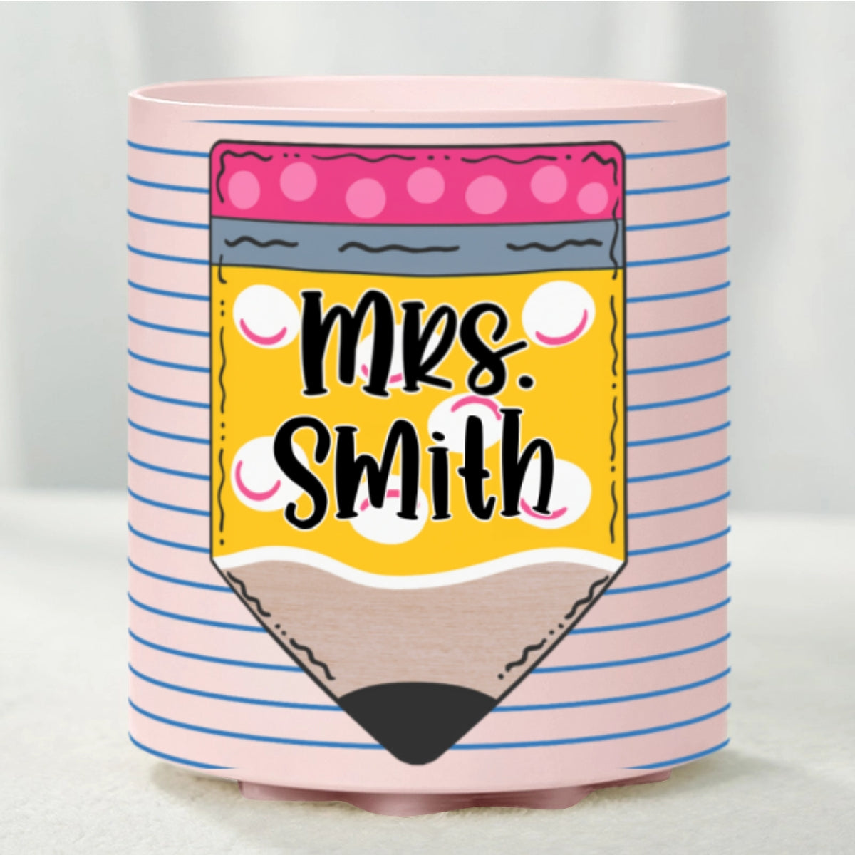 Custom Pencil Notebook Teacher Personalized Rotating Pen Holder, Back to School Gift for Teacher