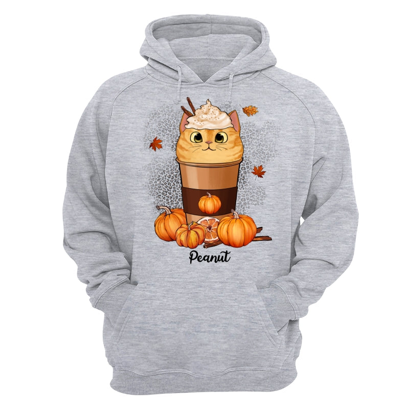 Cats In Pumpkin Spice Latte Fall Season Personalized Shirt
