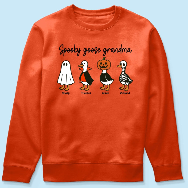 Halloween Funny Cute Spooky Goose Grandma Personalized Shirt