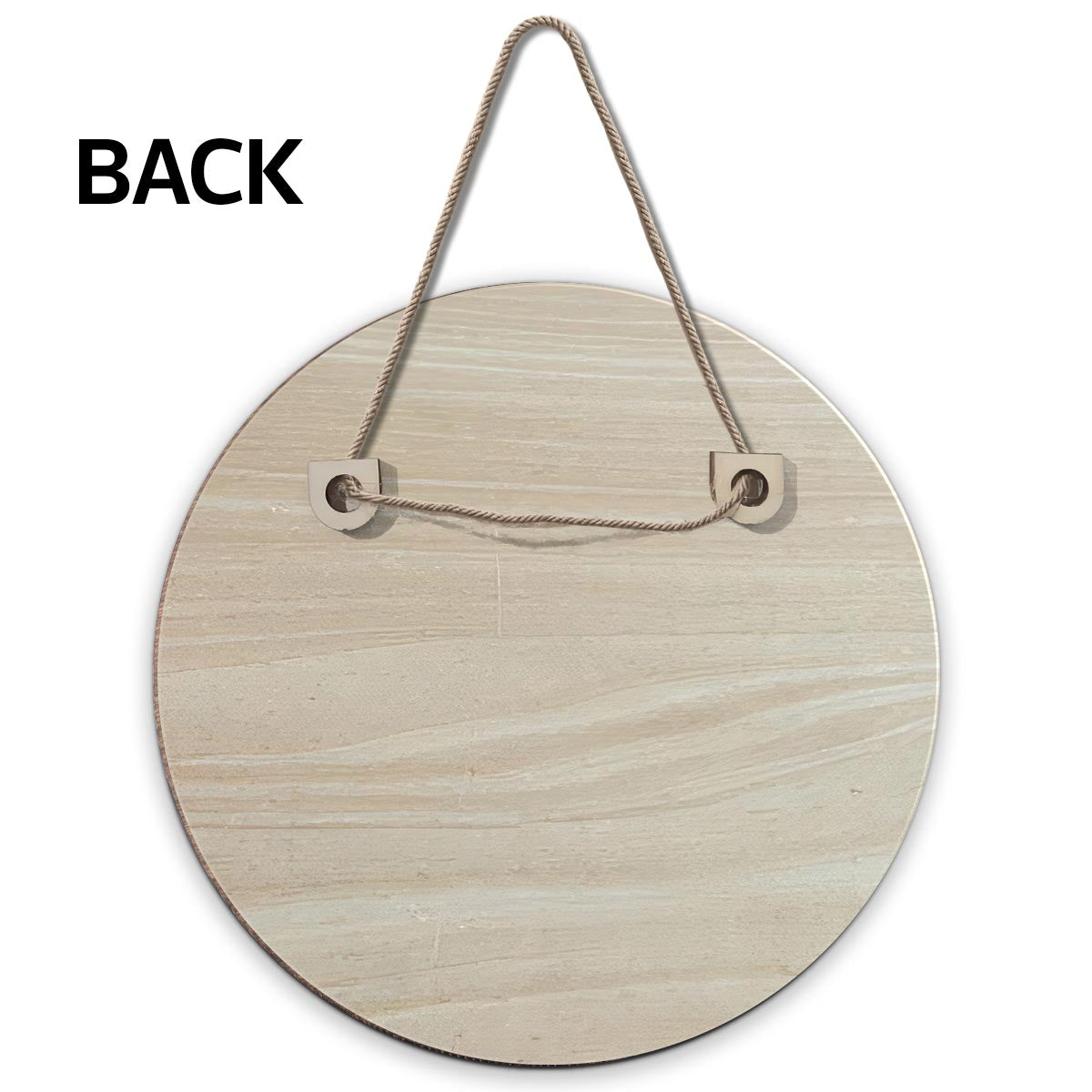 Back View Couple Sitting Beach Landscape Personalized Wood Sign