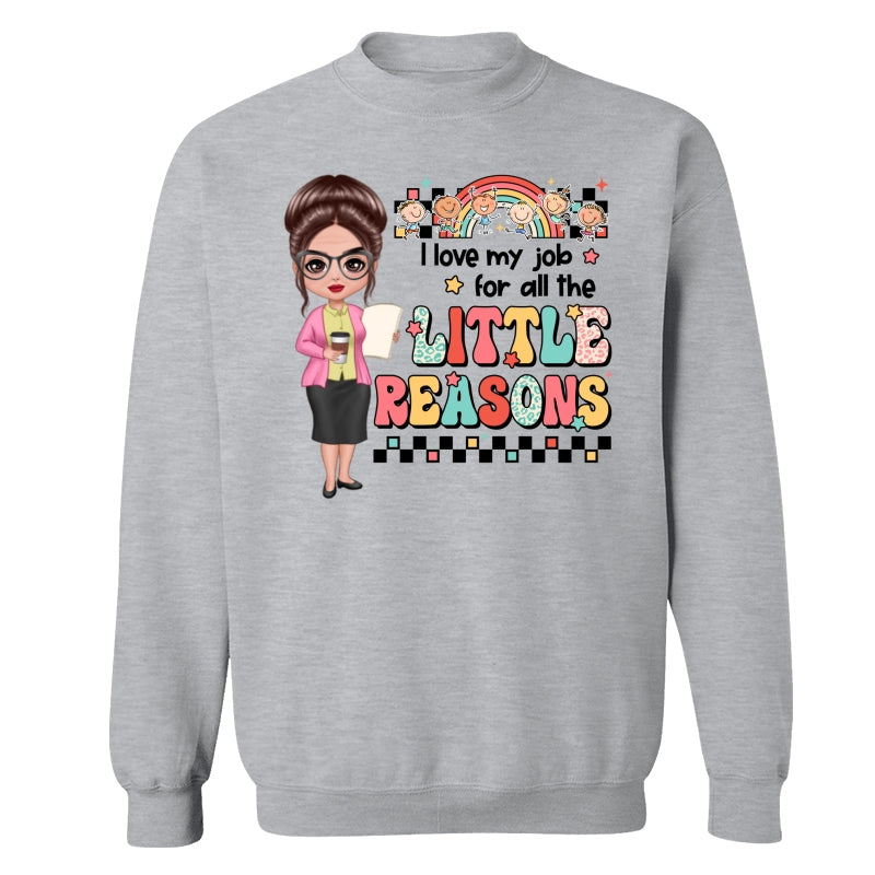 Teacher Back To School Teacher Gift Love My Job For All The Little Reasons Doll Teacher Personalized Shirt
