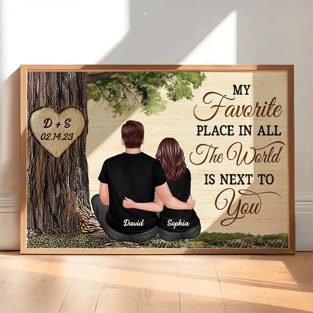 Personalized Couple Poster, Favorite Place Is Next To You, Gift, Anniversary Gift for Couples, for Him, for Her
