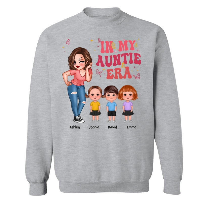 In My Auntie Era Pretty Woman With Cute Kids Personalized Shirt