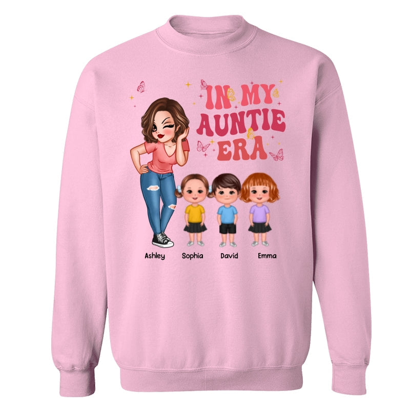 In My Auntie Era Pretty Woman With Cute Kids Personalized Shirt