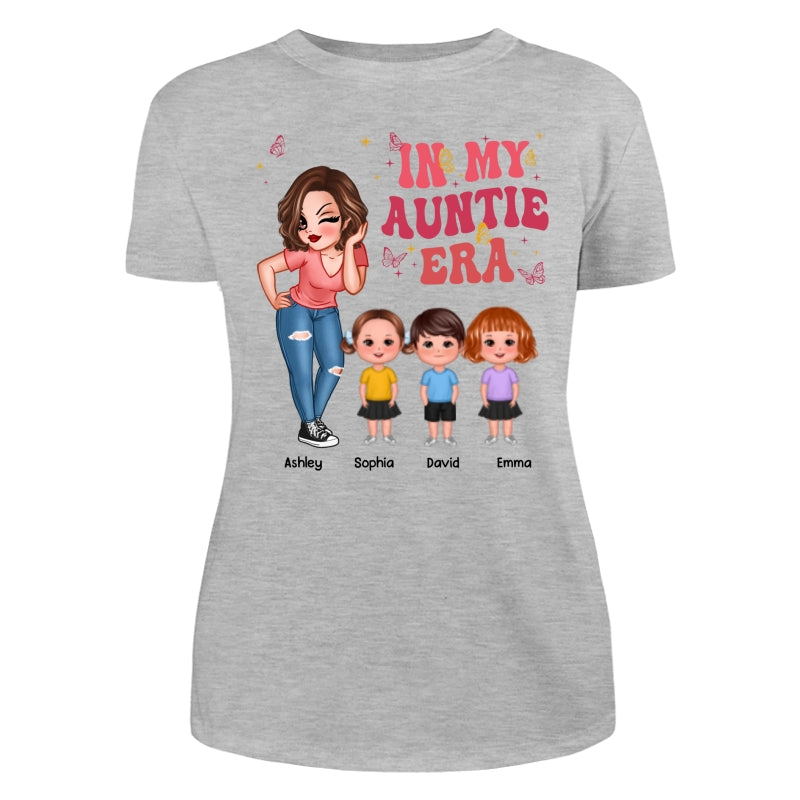 In My Auntie Era Pretty Woman With Cute Kids Personalized Shirt