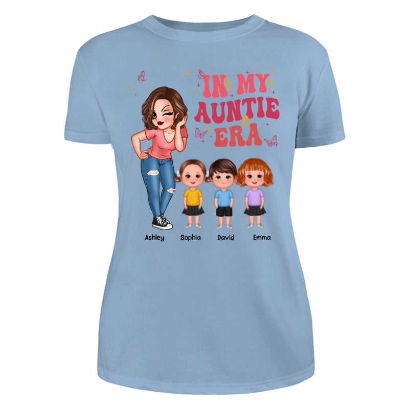 In My Auntie Era Pretty Woman With Cute Kids Personalized Shirt