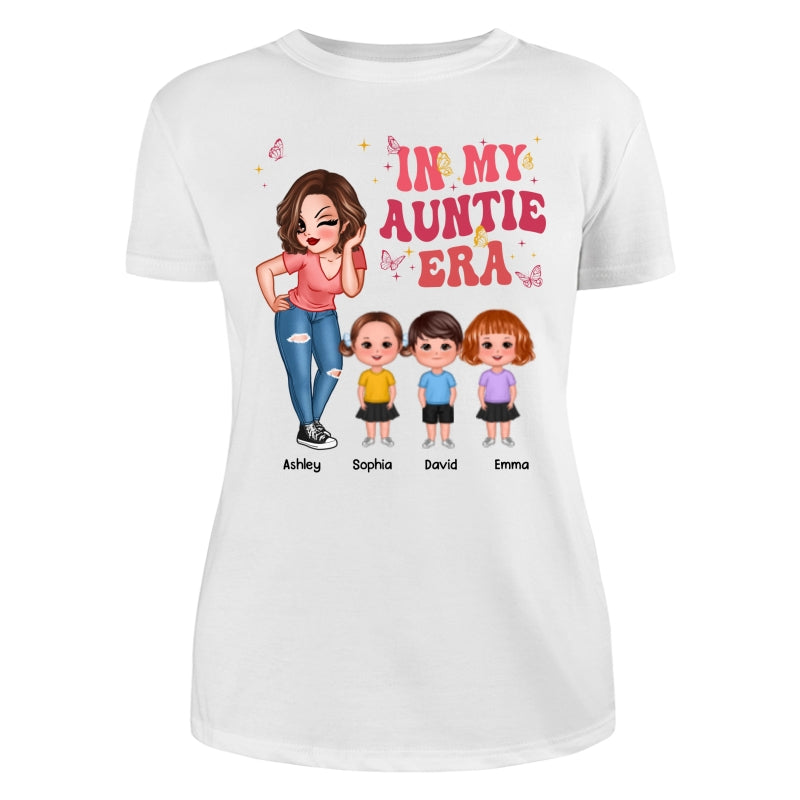 In My Auntie Era Pretty Woman With Cute Kids Personalized Shirt