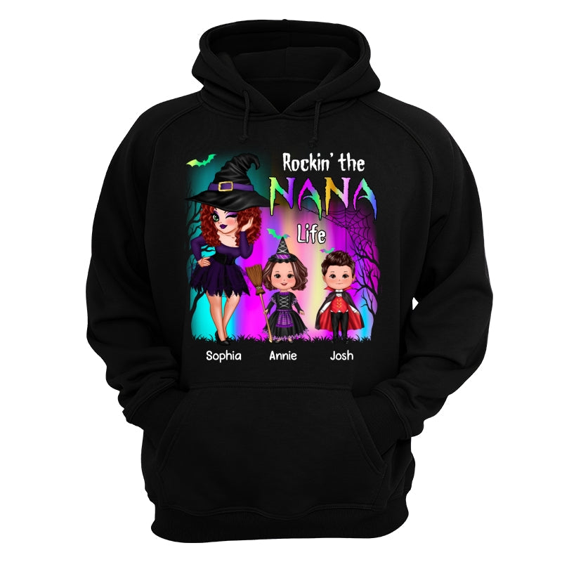 Rockin‘ The Nana Life Halloween Aurora Personalized Shirt