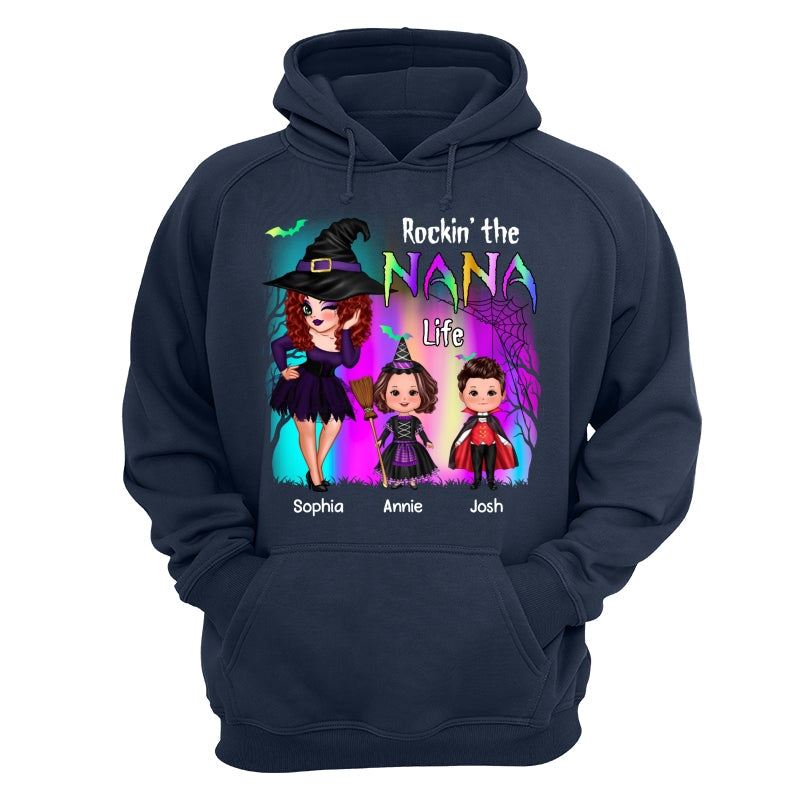 Rockin‘ The Nana Life Halloween Aurora Personalized Shirt