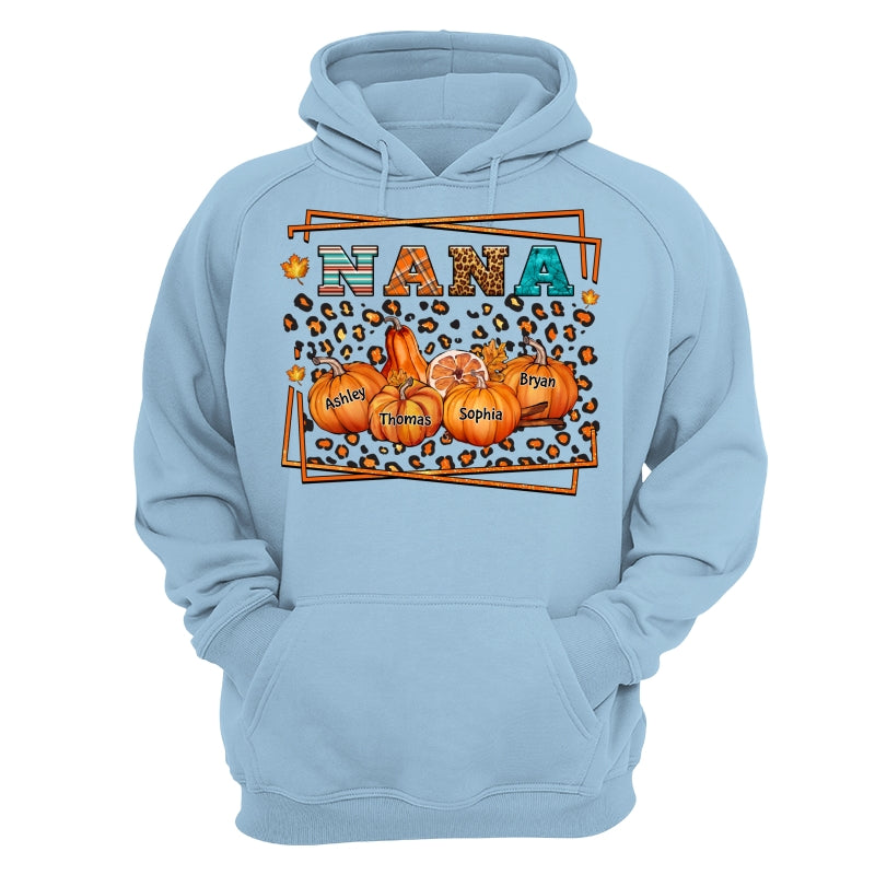 Fall Season Grandma Leopard Pumpkins Personalized Shirt