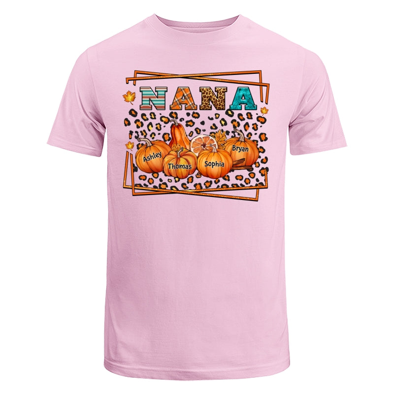 Fall Season Grandma Leopard Pumpkins Personalized Shirt