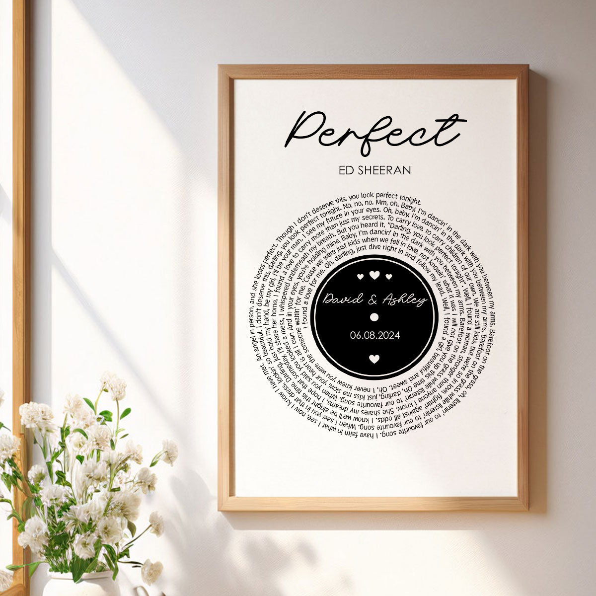 Couple Favorite Song Vinyl Record Personalized Poster, Heartfelt 2025 Gift For Couple, For Him, For Her