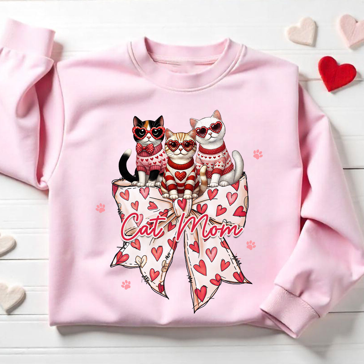 Coquette Bow Cat Personalized Shirt, Gift for Cat Moms