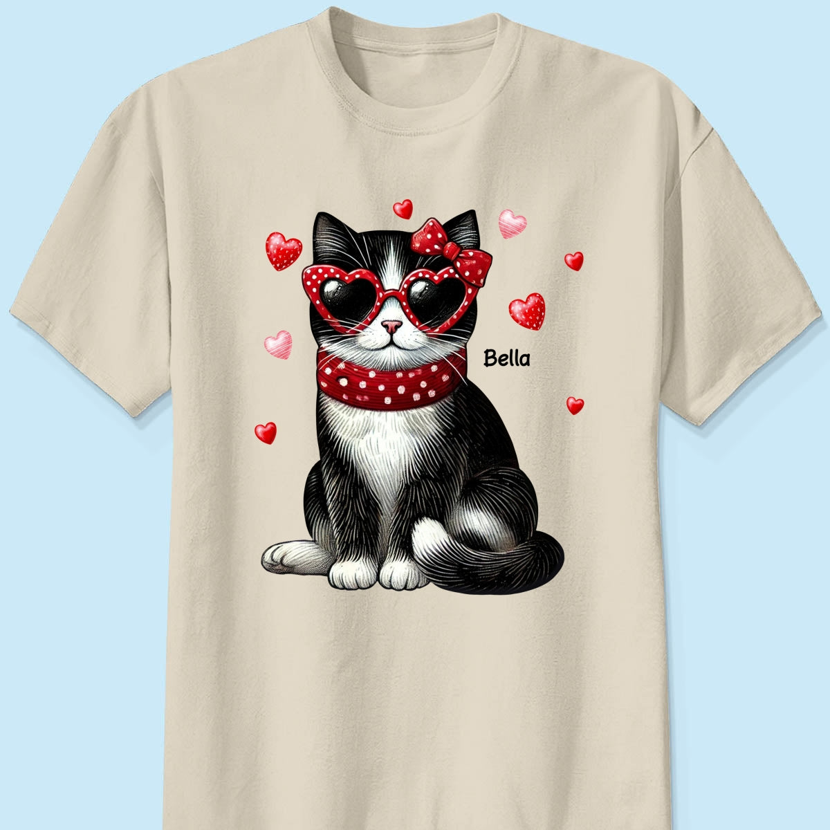 Retro Coquette Cat Sitting Sweatshirt, Personalized Sweatshirt For Cat Moms