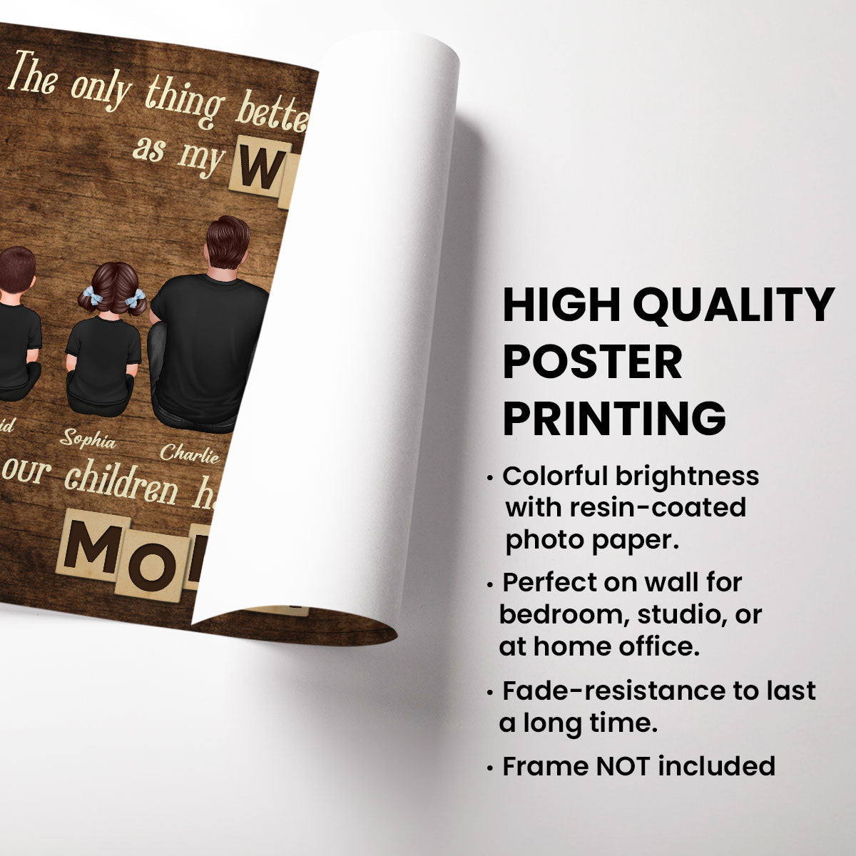 Having You As Their Mommy Personalized Poster, Gift For Wife, Her