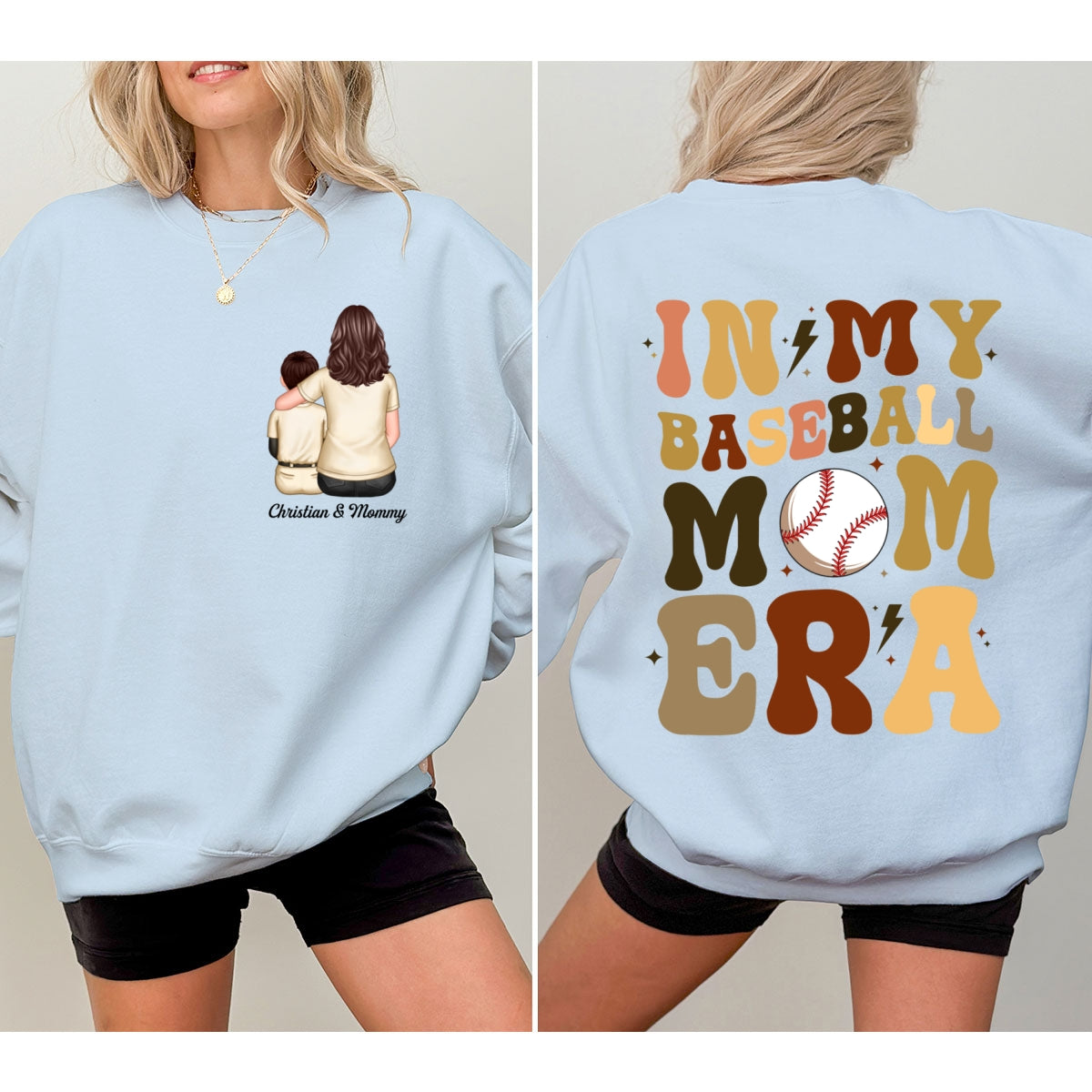 In My Baseball Mom Era Gift Personalized Shirt