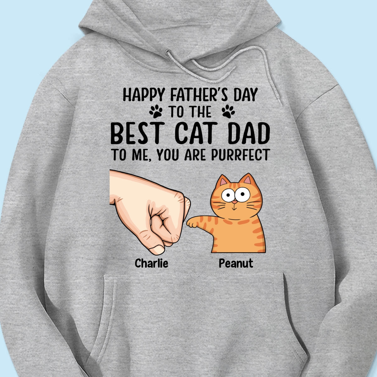 Happy Fatherās Day To The Best Cat Dad Personalized Shirt, Father's Day Gift For Cat Dad, Husband, Boyfriend