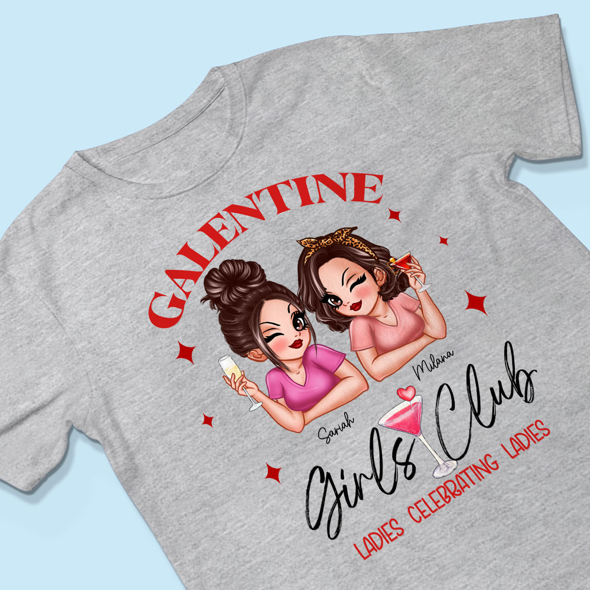 Galentine Girls Club Pretty Girls Personalized Shirt, Shirt, Social Club, Besties Gift
