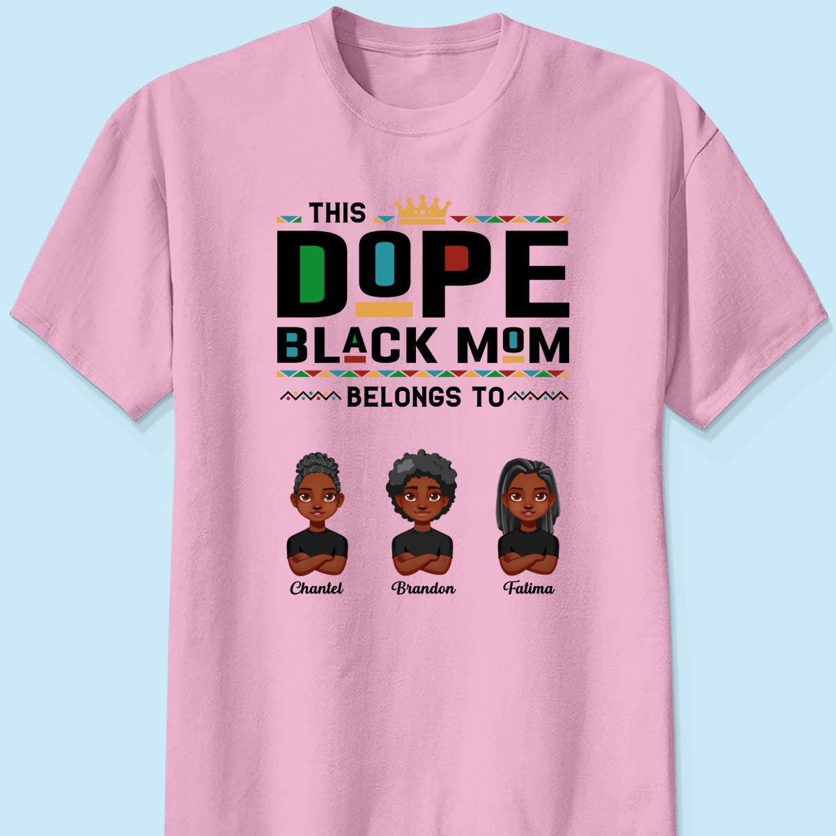 This Dope Black Mom Dad Belongs To Cute Vector Kids Personalized Shirt