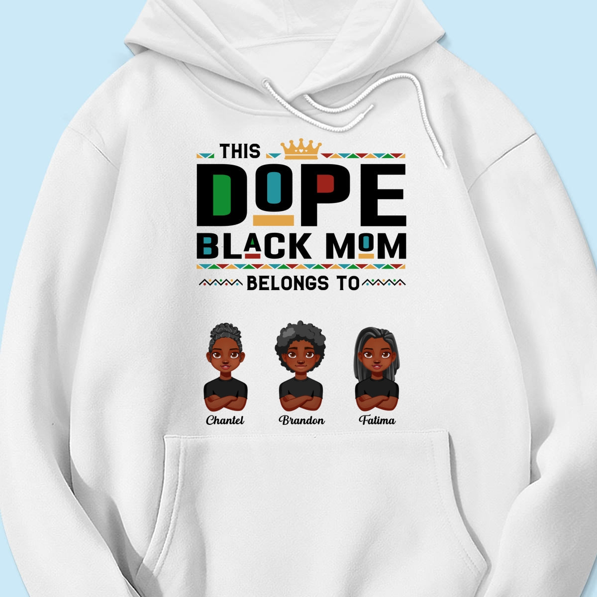 This Dope Black Mom Dad Belongs To Cute Vector Kids Personalized Shirt
