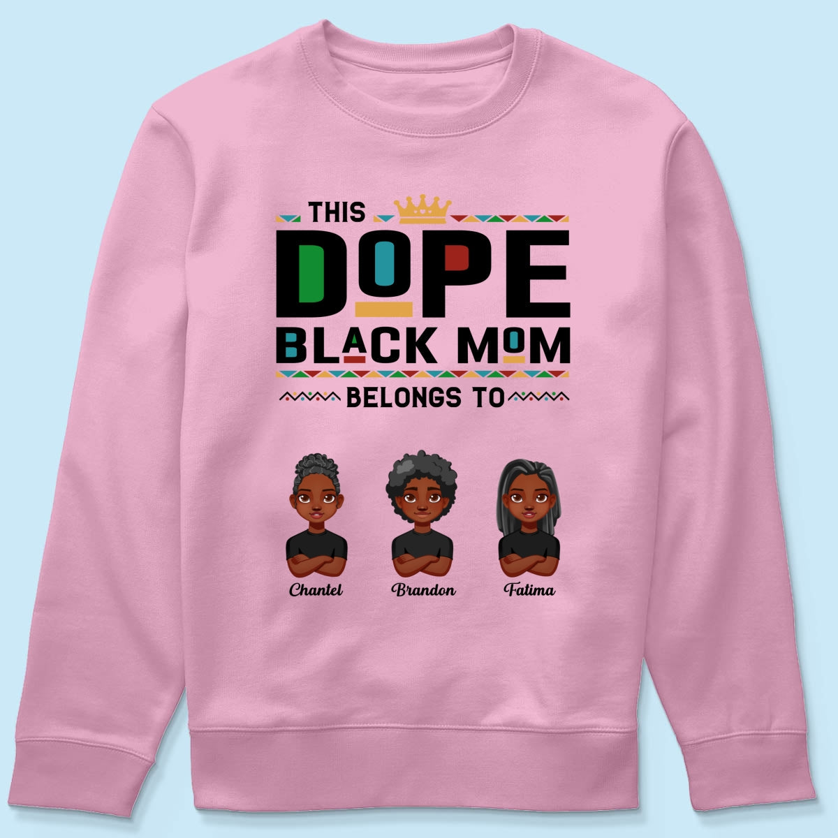 This Dope Black Mom Dad Belongs To Cute Vector Kids Personalized Shirt