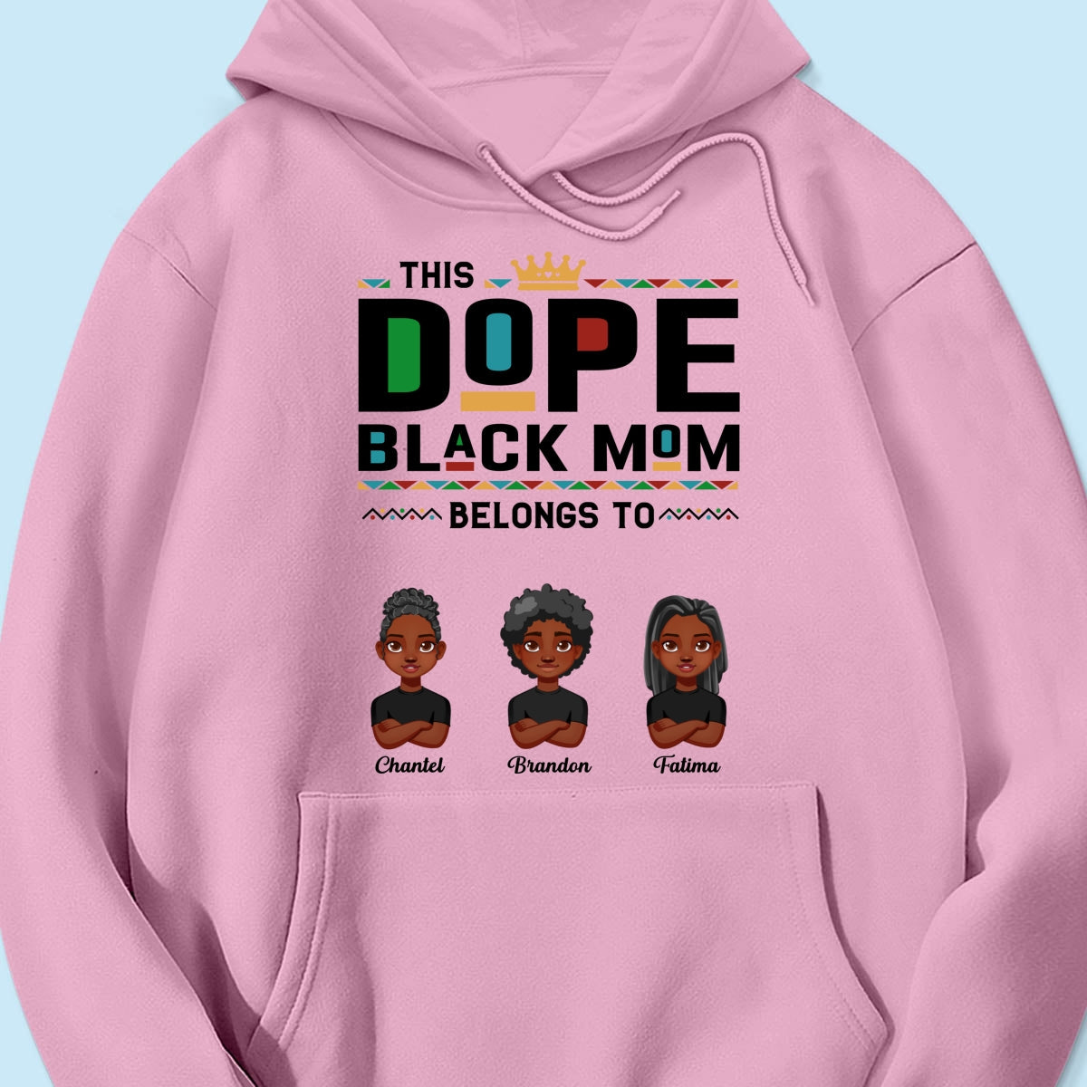 This Dope Black Mom Dad Belongs To Cute Vector Kids Personalized Shirt