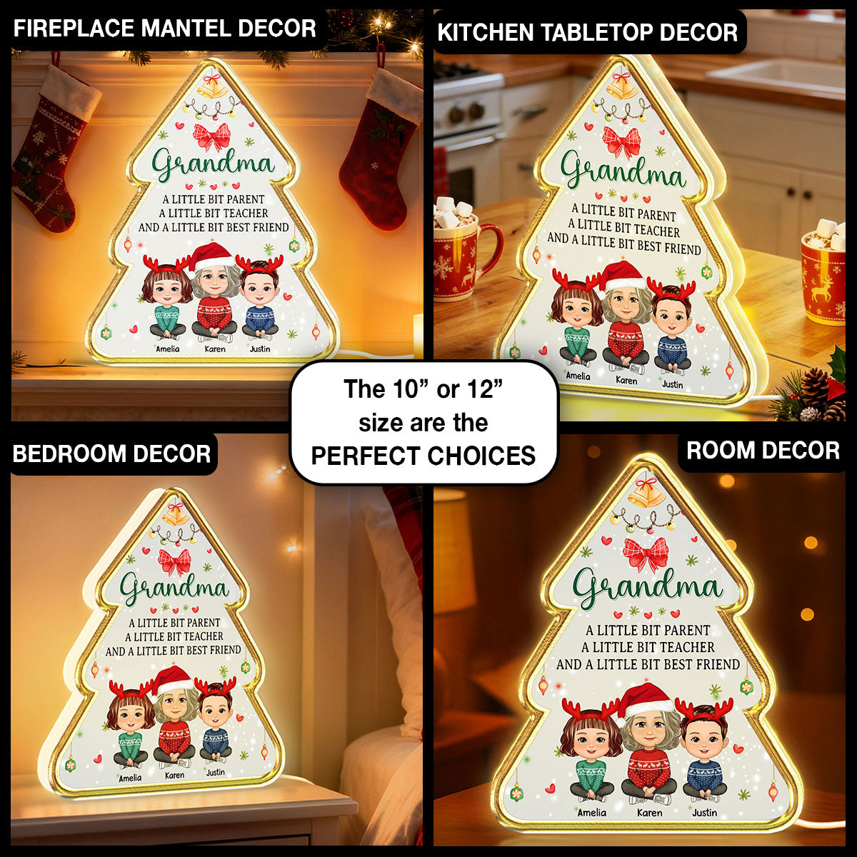 Grandma’s Christmas Tree of Memories – Personalized Light Box