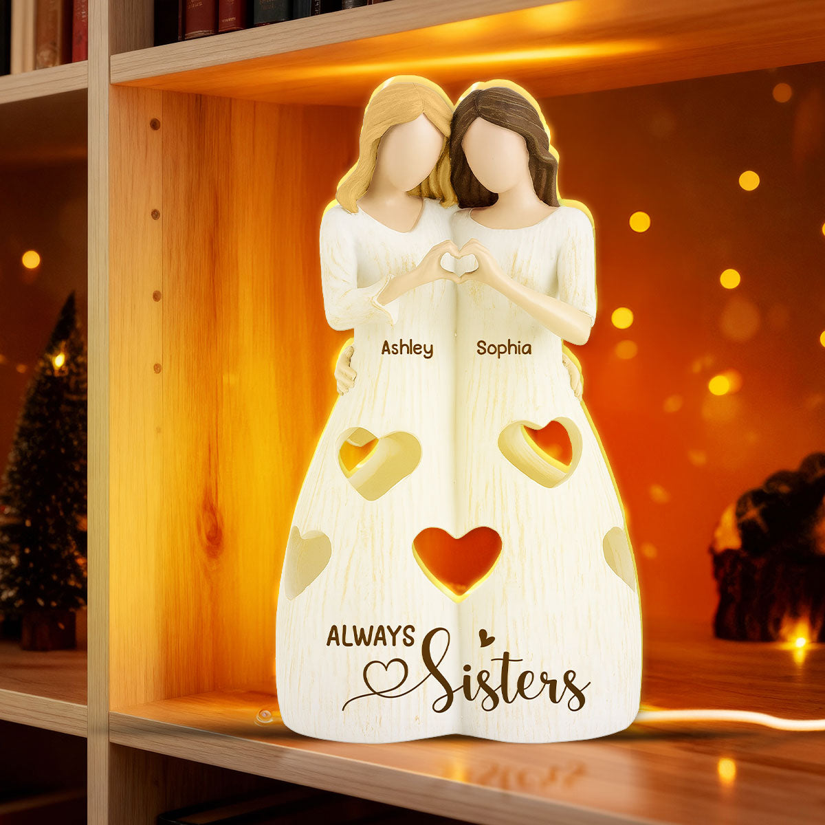 No Greater Gift than Sisters - Personalized Light Box - Heartwarming Christmas Gift for Sisters