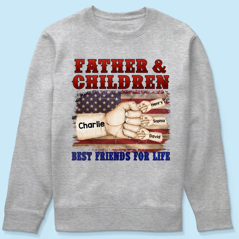Father & Children Best Friends for Life Personalized Shirt