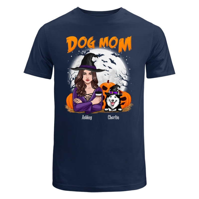 Dog Mom Halloween Woman Front View Vector Personalized Shirt
