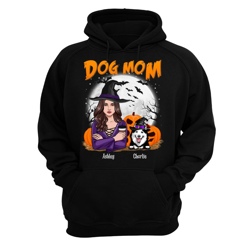 Dog Mom Halloween Woman Front View Vector Personalized Shirt