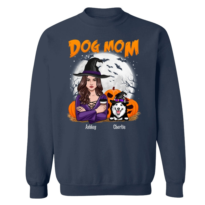 Dog Mom Halloween Woman Front View Vector Personalized Shirt