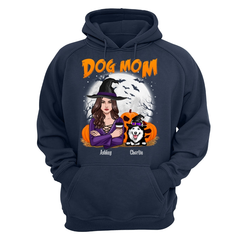 Dog Mom Halloween Woman Front View Vector Personalized Shirt