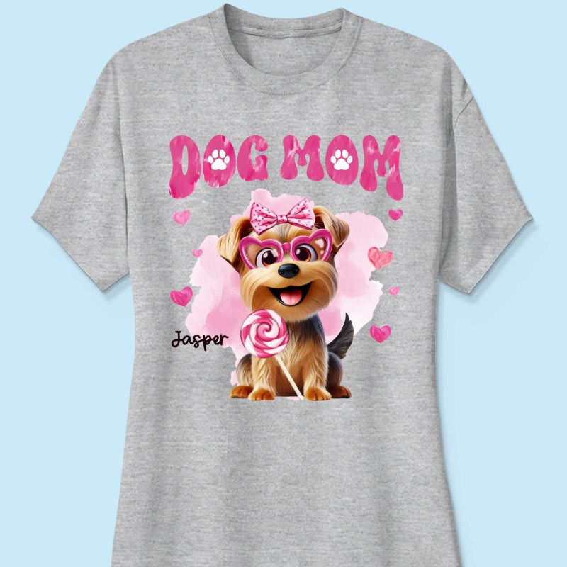 Funny Cartoon Dogs Dog Mom Personalized Shirt, Gift For Dog Lovers, Dog Moms
