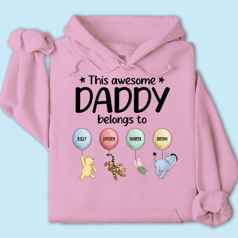 This Awesome Daddy Belongs To Cute Characters Personalized Shirt
