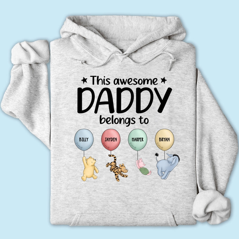 This Awesome Daddy Belongs To Cute Characters Personalized Shirt