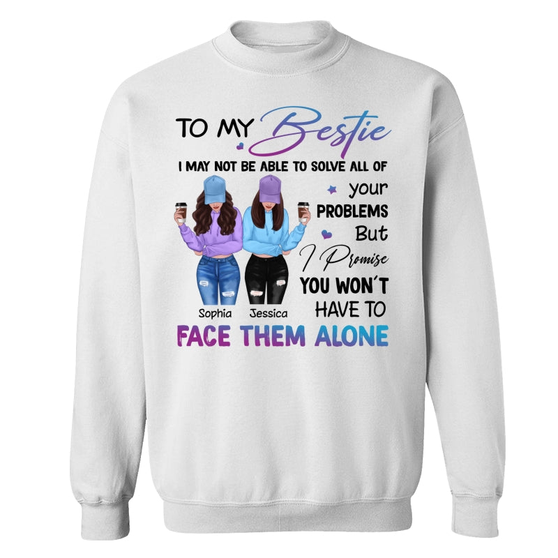 Front View Besties To My Bestie Gift For Best Friends Personalized Shirt