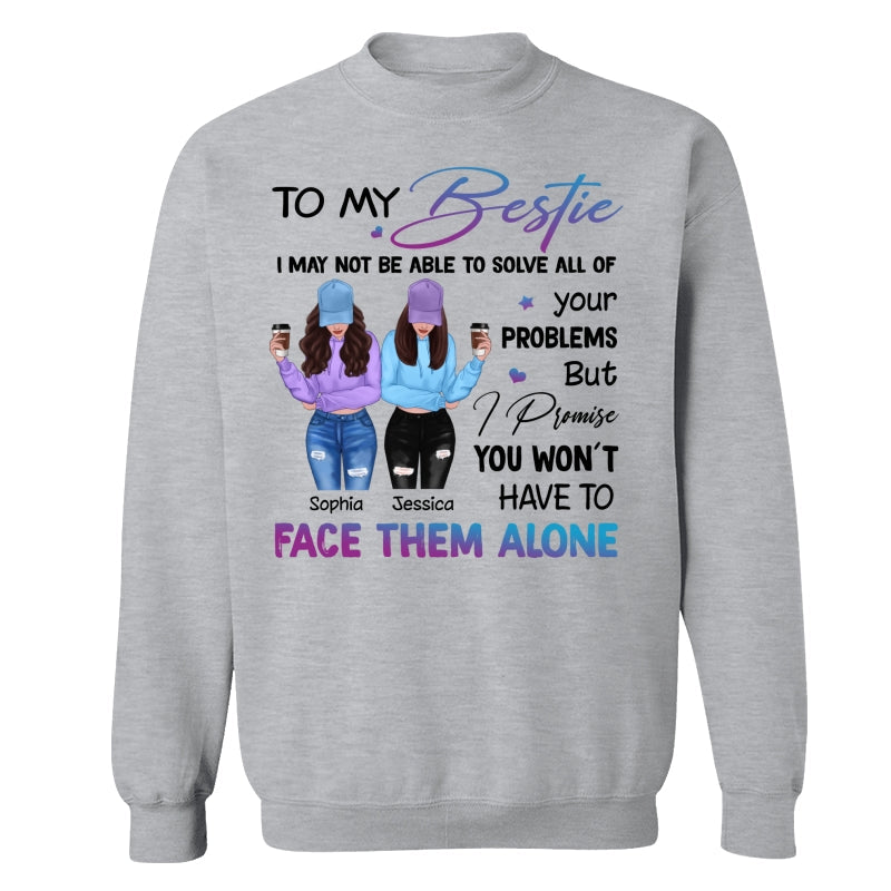 Front View Besties To My Bestie Gift For Best Friends Personalized Shirt