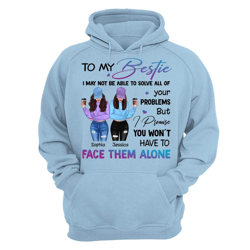 Front View Besties To My Bestie Gift For Best Friends Personalized Shirt