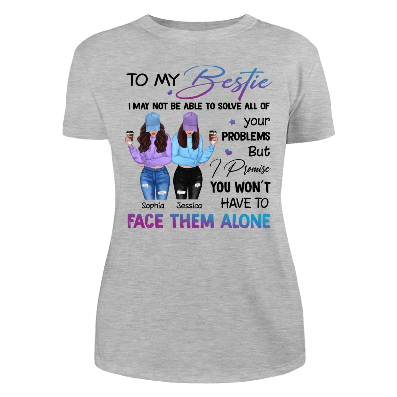 Front View Besties To My Bestie Gift For Best Friends Personalized Shirt