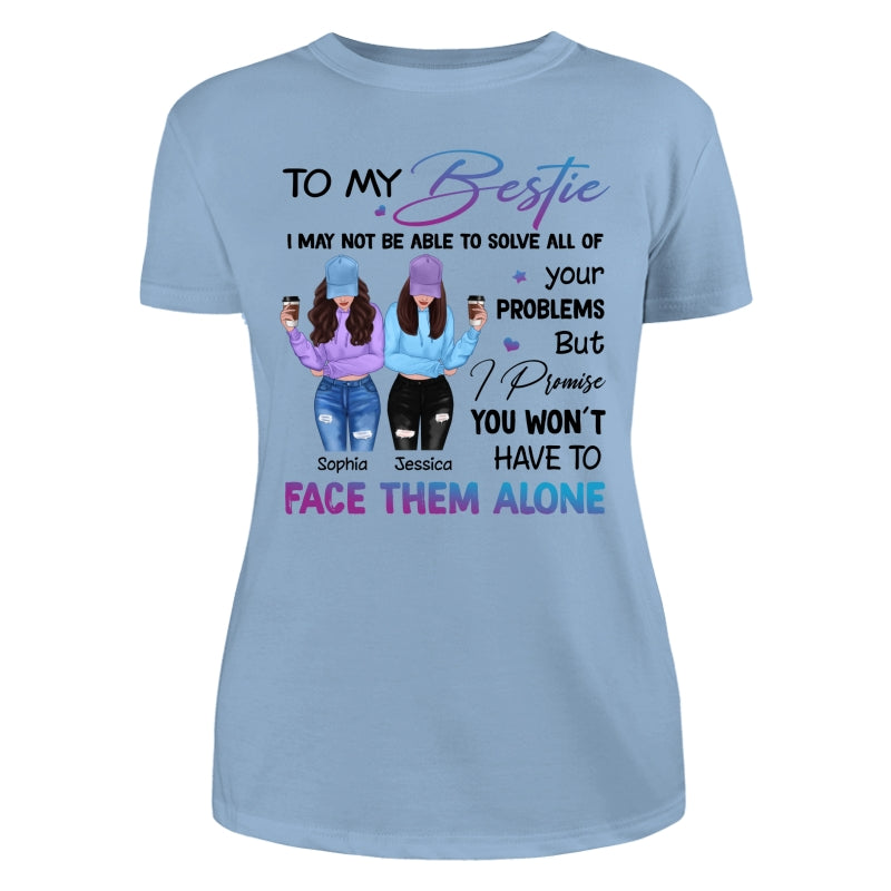 Front View Besties To My Bestie Gift For Best Friends Personalized Shirt