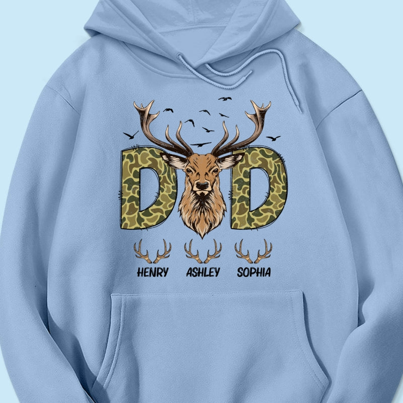 Buckin' Dad Hunting Camouflage Personalized Shirt, Father's Day Gift For Dad, Husband