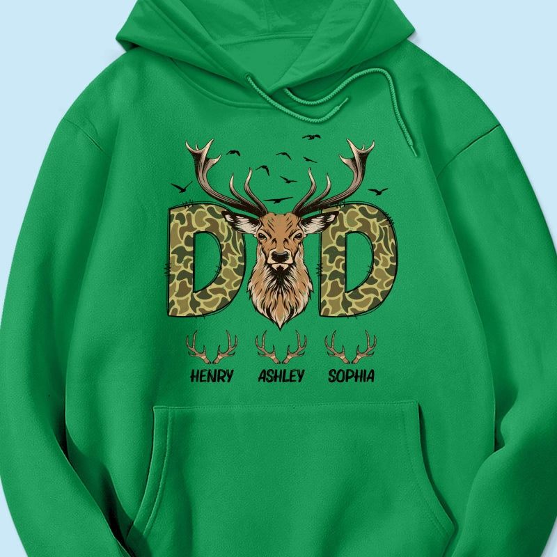 Buckin' Dad Hunting Camouflage Personalized Shirt, Father's Day Gift For Dad, Husband
