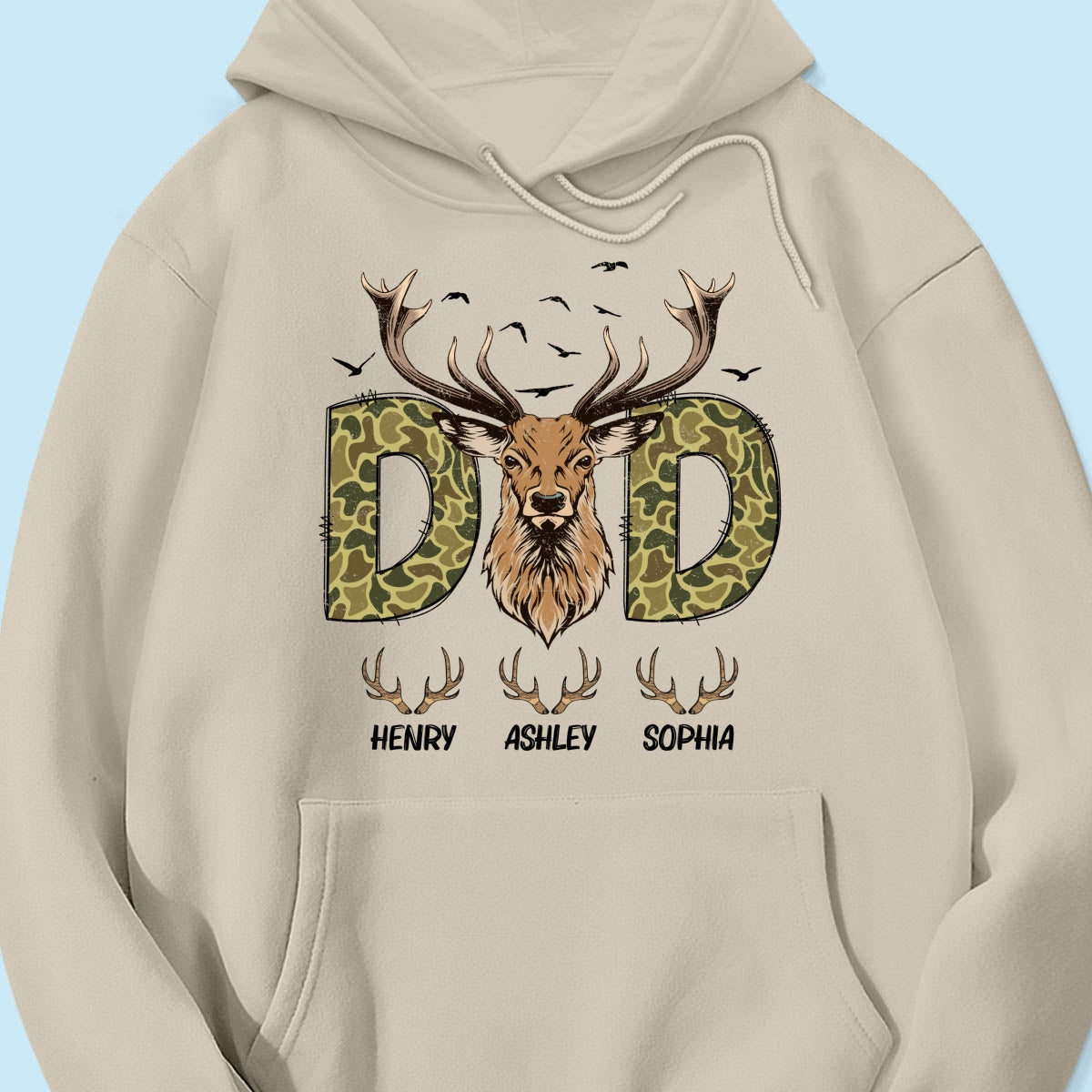 Buckin' Dad Hunting Camouflage Personalized Shirt, Father's Day Gift For Dad, Husband